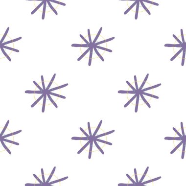 Karalama kar taneleriyle kusursuz desen. Kış festivali geçmişi. Tatil ambalaj kağıdı. Vektör illüstrasyonu. 