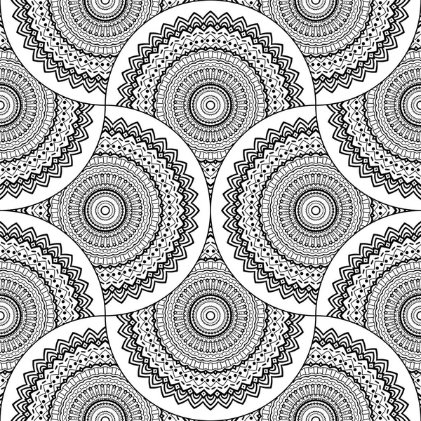 Modèle Abstrait Poisson Mandala Échelle Transparente Carrelage Ornemental Fond Mosaïque — Image vectorielle