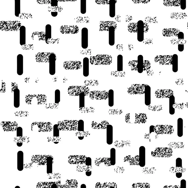 Grunge Lineare Geometrische Nahtlose Muster Texturierter Hintergrund Mit Runden Sticks — Stockvektor