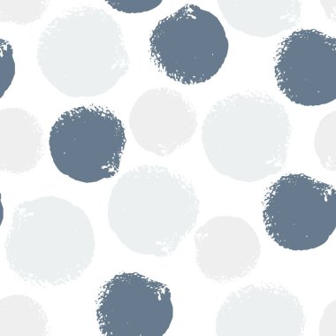 Soyut el fırça darbeleri, boya sıçramaları, daireler, noktalar, geometrik şekiller. Dağınık sonsuzluk dokusu, modern pasaklı arka plan. Vektör illüstrasyonu..