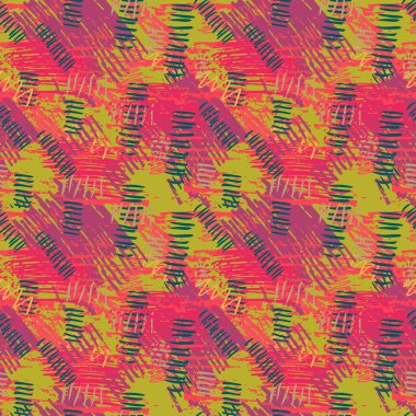 Soyut el fırçası darbeleri ve boya lekeleri ile renksiz grunge deseni. Dağınık sonsuzluk dokusu, modern pasaklı arka plan. Vektör illüstrasyonu. 