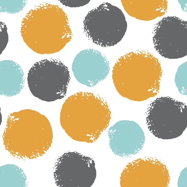 Soyut el fırça darbeleri, boya sıçramaları, daireler, noktalar, geometrik şekiller. Dağınık sonsuzluk dokusu, modern pasaklı arka plan. Vektör illüstrasyonu..
