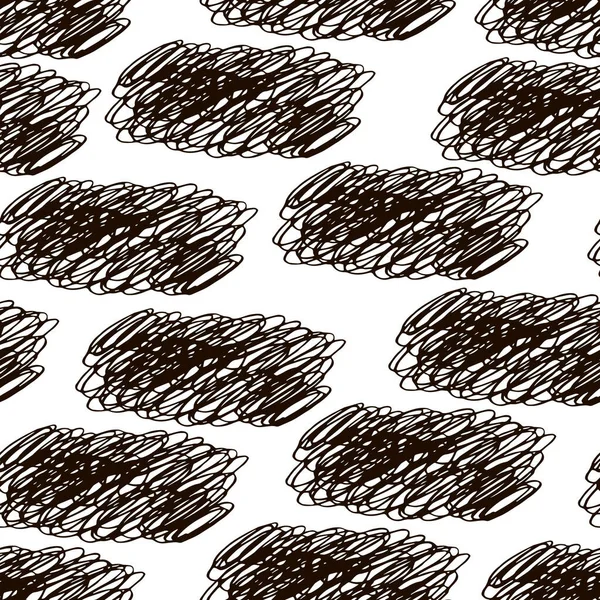 Karmaşık bulutlu, soyut, pürüzsüz desen. Sonsuz grunge geometrik desen. Kıvırcık şekiller. Modern tasarım. Elle çizilmiş kaotik çizgiler. Vektör illüstrasyonu. 