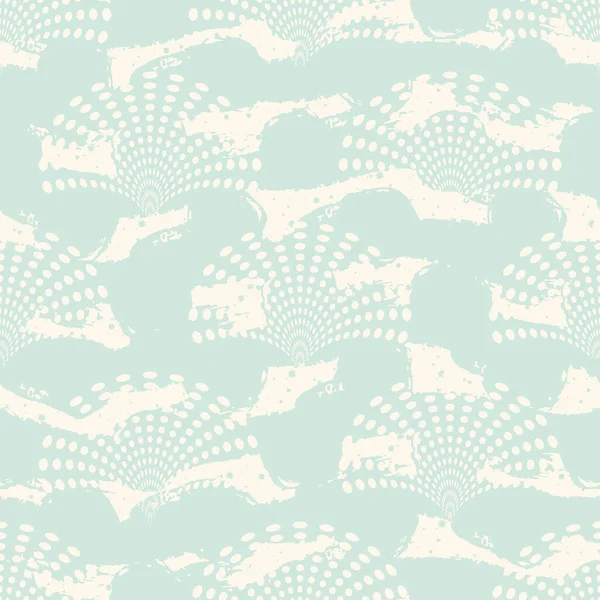 Pastel grunge, farklı genişlikte yatay çizgileri olan pürüzsüz desen. Yarım tonluk fan. Pop sanat tasarımı. Nane renginde, çizgili arka plan. Vektör illüstrasyonu.