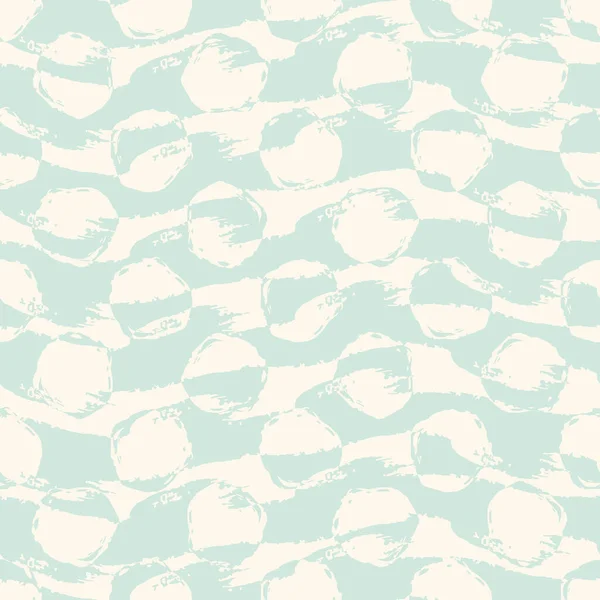 Naneli puantiyeli pastel sonsuz grunge deseni, farklı genişlikte yatay dalgalı çizgiler, kirli çizgili arka plan. İğrenç noktalı, pürüzsüz desen. Vektör illüstrasyonu.