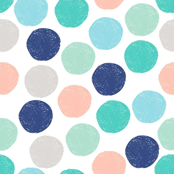 Renkli benekli arka plan. Beyaz arka planda çizim çemberi. Soyut yuvarlak, pürüzsüz desen. Vektör illüstrasyonu. 