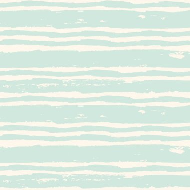 Farklı genişlikte yatay çizgileri olan sonsuz grunge deseni. Nane renginde, çizgili arka plan. Vektör illüstrasyonu.