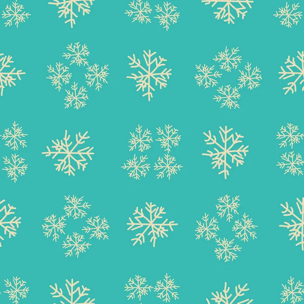 Modello Senza Cuciture Con Fiocchi Neve Inverno Sfondo Festivo Illustrazione — Vettoriale Stock