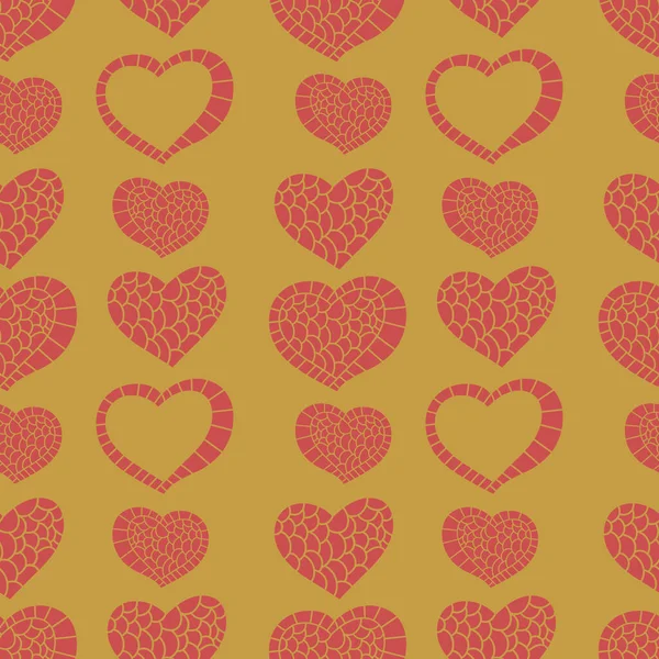 Abstract Seamless Pattern Hearts Vector Illustration — Stock Vector