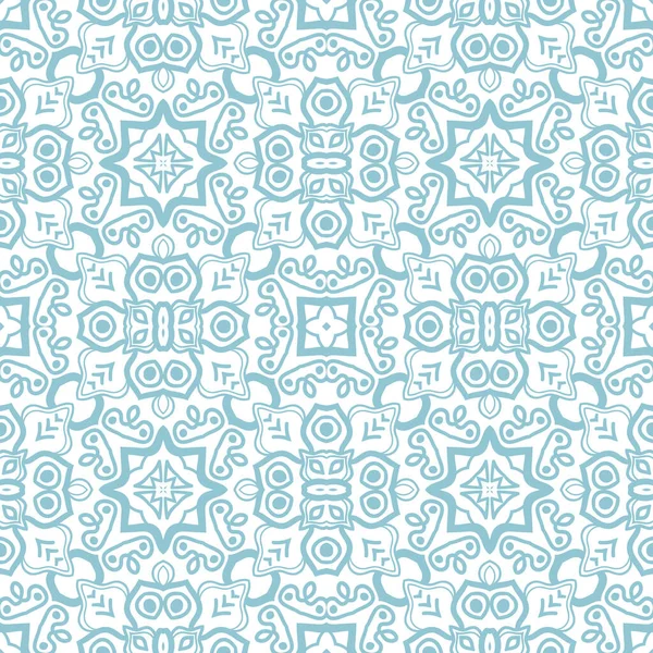 Fantasía Patrón Sin Costuras Con Mandala Decorativa Fondo Floral Garabato — Vector de stock