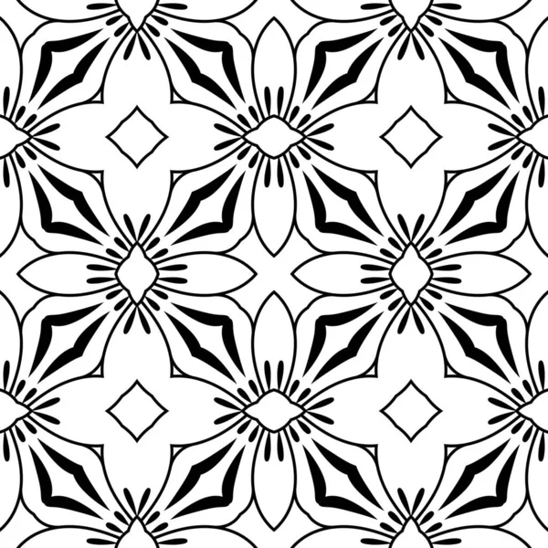 Dekoratif mandala ile kusursuz bir şablon. Soyut yuvarlak karalama çiçek arkaplanı. Çiçek geometrik sonsuzluk arka planı. Ambalaj kağıdı, tekstil, kumaş. Vektör illüstrasyonu. 