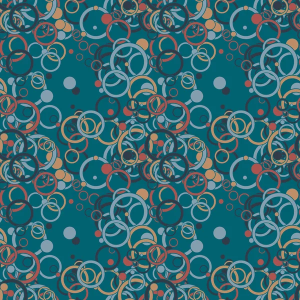 Renkli kaotik ince çizgi daireleri olan soyut, pürüzsüz desenler, arka planda halkalar. Sonsuz dağınık geometrik desen. Vektör illüstrasyonu.  