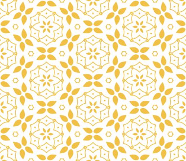 Dekoratif mandala ile kusursuz bir şablon. Soyut yuvarlak karalama çiçek arkaplanı. Çiçek geometrik sonsuzluk arka planı. Ambalaj kağıdı, tekstil, kumaş. Vektör illüstrasyonu. 