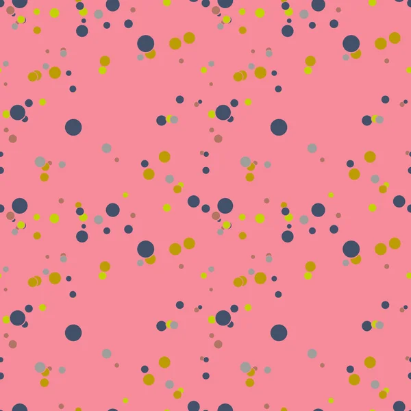 Patrón Sin Costura Abstracto Con Círculos Pequeños Caóticos Coloridos Patrón — Archivo Imágenes Vectoriales