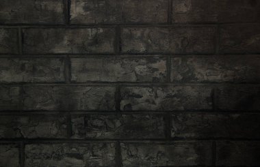 Modern koyu gri duvar arka planı. Soyut tuğla duvar dokusu
