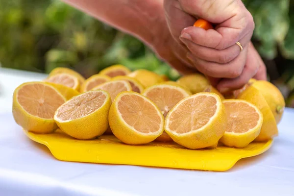 Unikátní citrusy je zralý a připravený — Stock fotografie