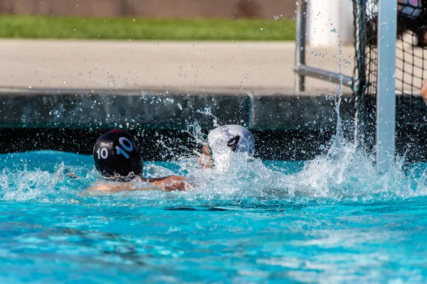 Intensity shows in the competing water athletes. — Stock Photo, Image