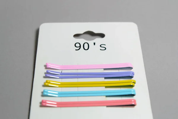 Cute Colorful Hair Pin Hair Accessories Bobby Pin 90S Colored — Stock Photo, Image