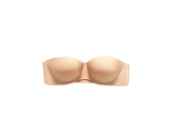 Beautiful Beige Underwear Isolated Set Fashionable Accessory Lingerie Bikini Copy — Stock Photo, Image
