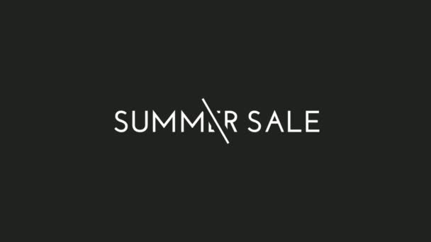 Summer Sale Motion Graphics Animation Video Cover Animation Text Video — Stock Video