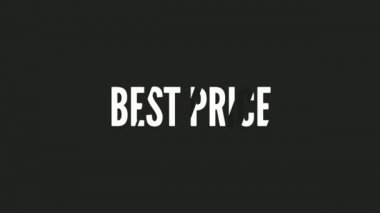 En İyi Metin Animasyonu. En İyi Fiyat Hareketi Grafikleri Kırmızı Ekran Üzerine Metin Canlandırma Sancak Metni