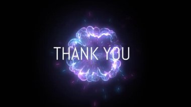 Sosyal medya için Animasyon Videotext animasyonuna teşekkür ederim. Elle taşınarak harfli mesaj çizdim. 4k. 