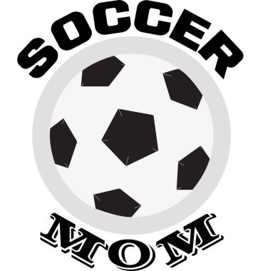 Futbol ya da futbol topu ve beyaz arka planda mesaj. Vektör illüstrasyonu.