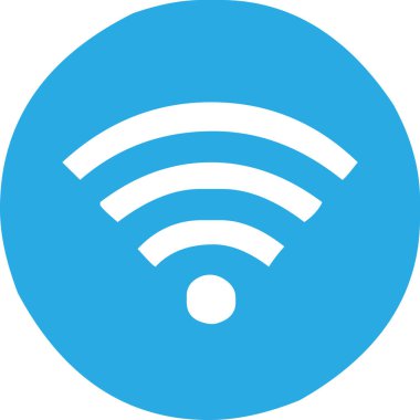 Wifi simgesi vektörü. Web sitesi bilgisayarı ve mobil vektörü sembolü.