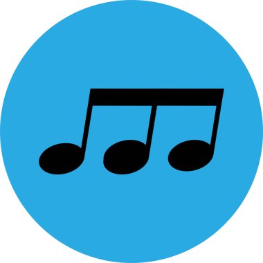 Müzik, not simgesi. Ağ simgelerinden biri