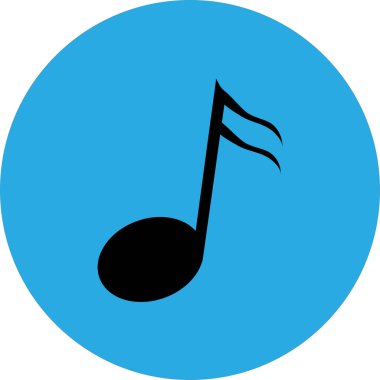 Müzik, not simgesi. Ağ simgelerinden biri