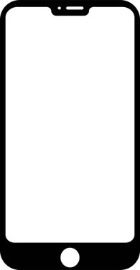 akıllı telefon simgesi, cep telefonu vektör illüstrasyonu