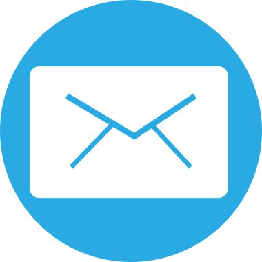 Posta vektör simgesi. E- posta simgesi, Zarf illüstrasyonu, ileti