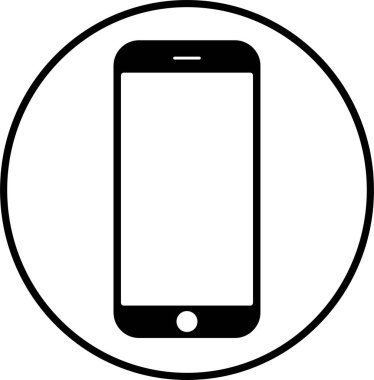 akıllı telefon simgesi, cep telefonu vektör illüstrasyonu