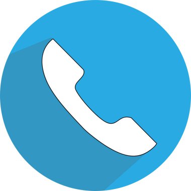 Beyaz arka planda izole edilmiş modayı takip eden bir telefon simgesi. Telefon sembolü. Vektör illüstrasyonu.