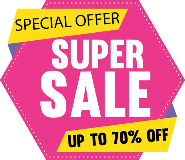 Süper satış, Mega indirimi, Satış afişleri, Etiketler ve Çıkartmalar. Vektör İllüstrasyonu