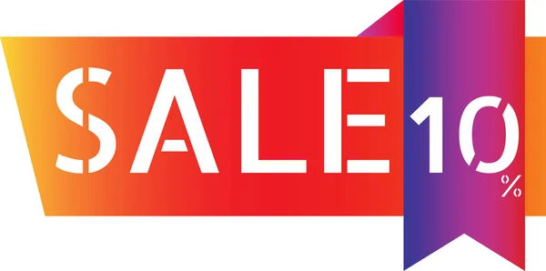 Satış afişi tasarımı, büyük indirim% 10 indirimi. Vektör illüstrasyonu.