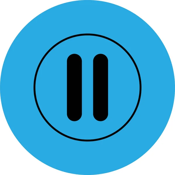 Simge vektörünü duraklat, Oyuncu navigasyon düğmesi. Ses ayarı konsepti. Semboller, beyaz arkaplanda izole edilmiş işaret. Düz tasarım