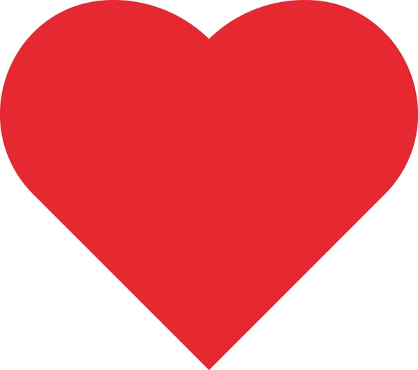 Sevgililer Günü 'nün Büyük Kırmızı Kalp Aşığı Gradyanı. Beyaz arka planda izole edilmiş bir kalp ikonu. vektör illüstrasyonu