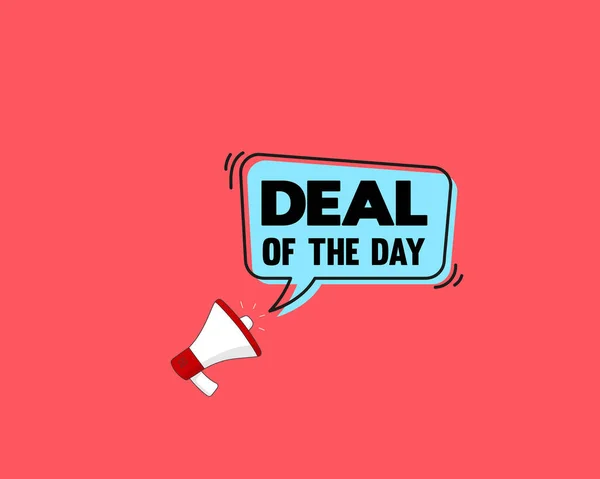 Hoparlörle günlük konuşma balonu. İş, pazarlama ve reklam afişi. Vektör illüstrasyonu.