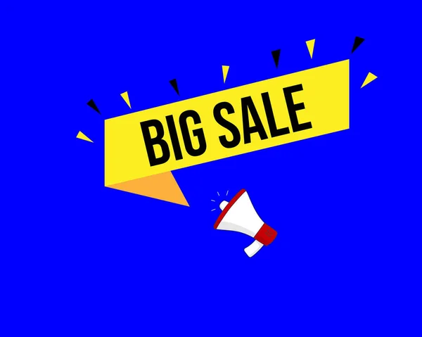 Big Sale Megaphone Banner Special Offer Price Sign Advertising Discounts — Stock Vector