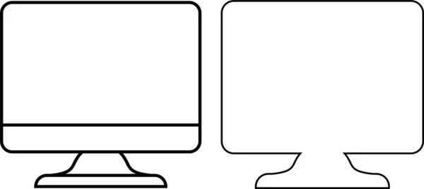 Vektör Masaüstü Bilgisayar Simgesi Web Sitenizin Tasarımı Logosu Uygulaması Için — Stok Vektör