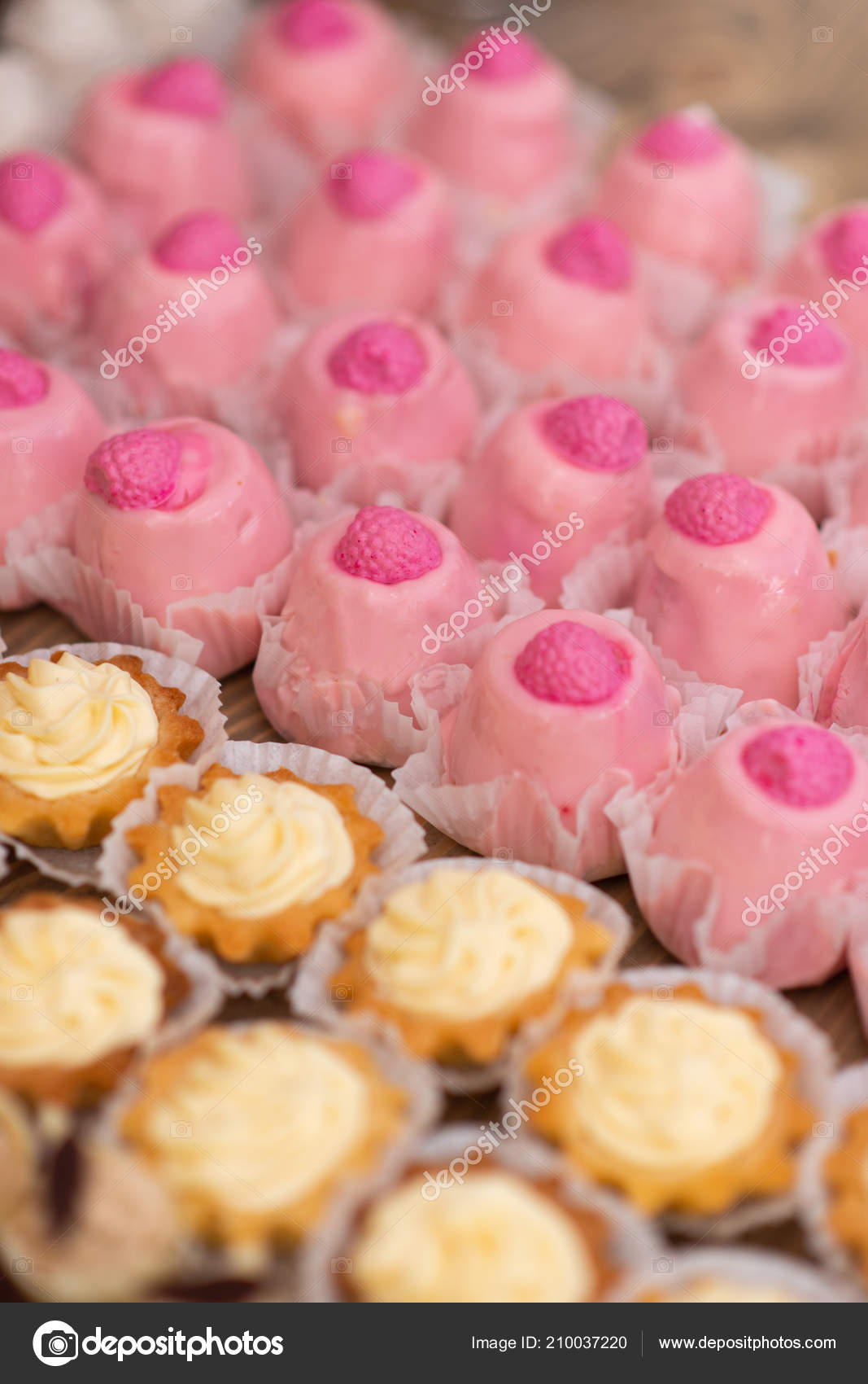 Pink Yellow Cupcakes Banquet Table Wedding Table Setting