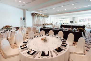 Düğün dekorasyon, iç. Şenlikli. Ziyafet tablo