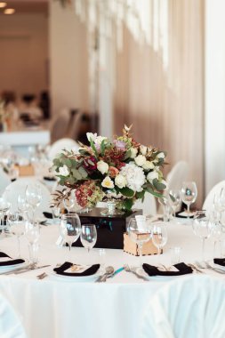 Düğün dekorasyon, iç. Şenlikli. Ziyafet tablo