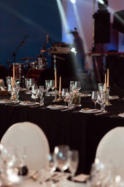 Düğün dekorasyon, iç. Şenlikli. Ziyafet tablo