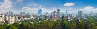 Panoramik Mexico City. Güneşli bir gün, Mexico City Cityscape