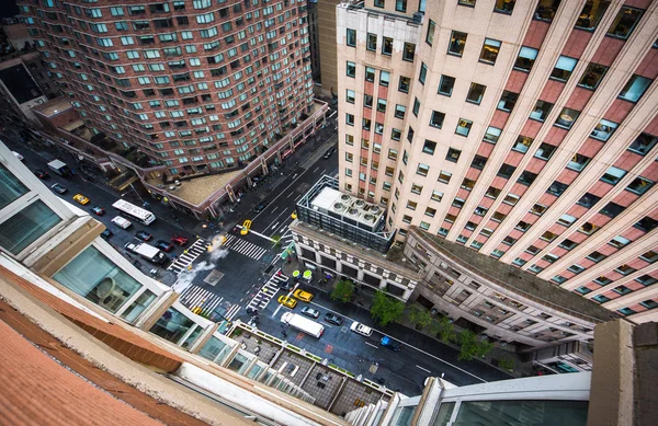 New York City 5Th Ave Verticale Weergave Luchtfoto Van Straten — Stockfoto