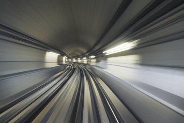 Abstract high speed technology POV concept image via Duybai subway tunnel clipart