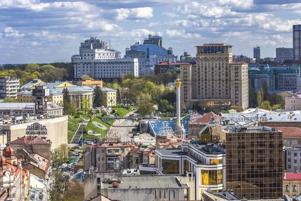Панорама Київського Центру Міста Міський Пейзаж Бізнес Київ Україна Старих — стокове фото