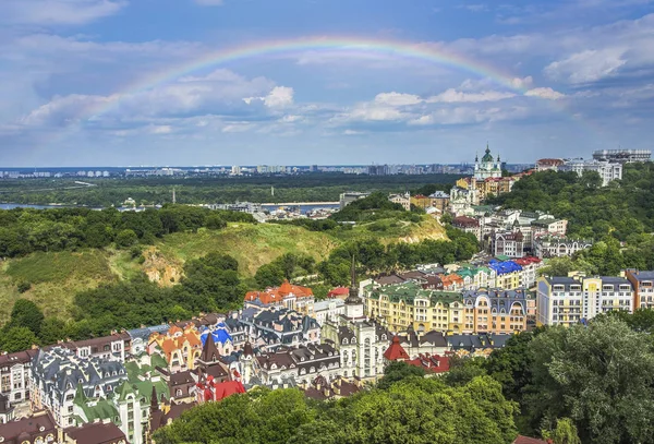 Kiev Ucraina Case Colorate Kiev Vozdvizhenka Parte — Foto Stock